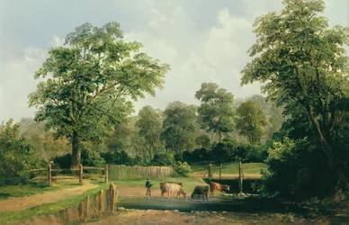 Paysage avec des vaches, 19e siècle