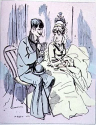Aux Champs-Élysées, illustration de Les Parisiennes, vers 1870
