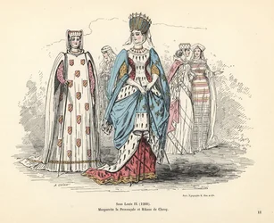 Costumes de Marguerite de Provence et Rikaus de Claroy