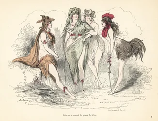 Femme portant des costumes en peaux d