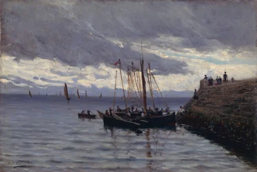 Arrivée des pêcheurs de sardines