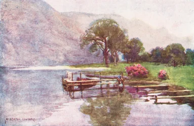 District des lacs : Crépuscule brumeux, tête d