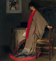 Jeune femme en kimono, vers 1901