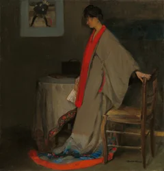 Jeune femme en kimono, vers 1901