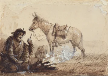 François préparant le souper, vers 1837