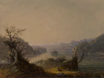 Scène lacustre