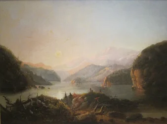 Lac dans le pays de la rivière Wind" par Alfred Jacob Miller, Cincinnati