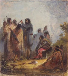 Cadeaux aux Indiens Serpents, vers 1837