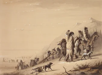 Indiens Serpents en migration, vers 1837