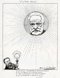Caricature de Victor Hugo et Émile Zola (gravure)