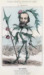 Le Chardon: caricature de P. Tirard - ill. du 30/03/1871 dans "Fleurs, Fruits et Légumes du Jour"