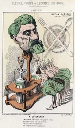 Laitues : caricature sur Joigneaux - ill. du 18/03/1871, dans « Fleurs, Fruits et Légumes du Jour »