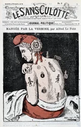 Marianne dévorée par les vermines - par Alfred Le Petit, dans « Le Sans-Panlotte »