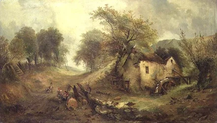 Enfants sur un chemin près d