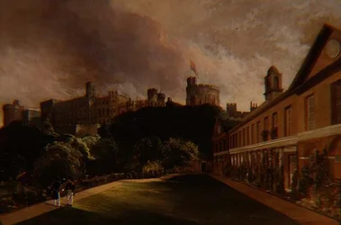 Vue du château de Windsor depuis le collège de Traver