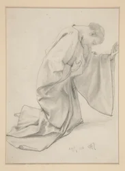 Moine à genoux