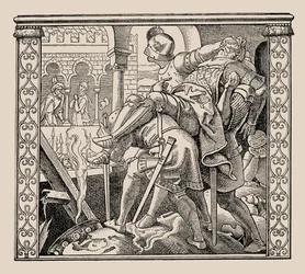 Die Nibelungen. Comment le corps de Rudiger est présenté à Krimhild