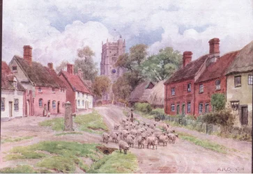 Monks Eleigh, Suffolk, de The Cottages and the Village Life of Rural England publié par Dent & Sons Limited