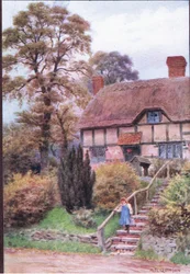 Les marches du cottage, Ardington, Berkshire, de The Cottages and the Village Life of Rural England publié par Dent & Sons Limited