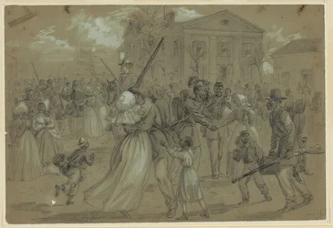 Soldats afro-américains démobilisés à Little Rock, Arkansas