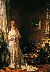 Dame en robe de dentelle (Bonne nouvelle)