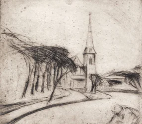 Chemin avec église