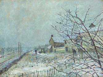 Première neige à Veneux-Nadon