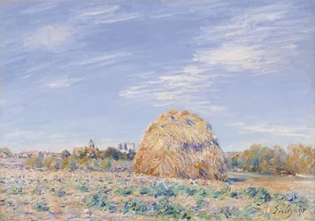 Meule de foin sur les rives du Loing, 1891