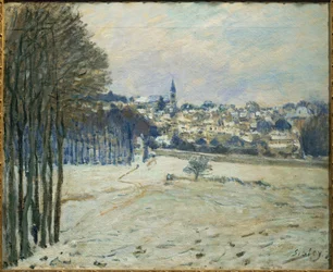 La neige a Marly-le-Roi ... (peinture sur toile)
