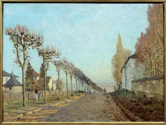 Chemin vers la machine, Louveciennes. Peinture de Alfred Sisley (1839-1899)
