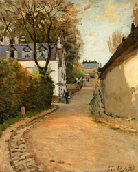 Rue de la Princesse, Louveciennes, vue vers le nord, c.1873