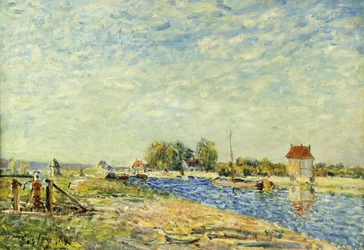 Le canal du Loing, 1884