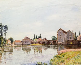 Le Loing sous le Pont de Moret, 1892
