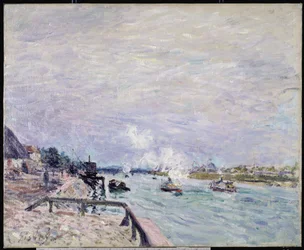 La Seine à Grenelle, temps humide, 1878