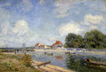 Le Barrage du Loing à Saint-Mammès, 1885