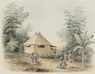 Maison indigène près de Manille, 1842