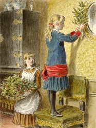 Décoration de Noël, pub. 1854