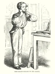 Hans Christian Andersen : Le col de chemise (lithographie)