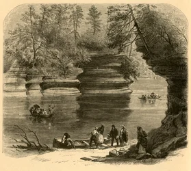 Rocher à vapeur, rivière Wisconsin, 1874