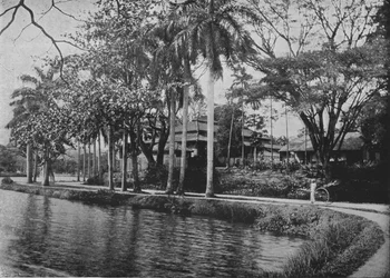 Kandy - Un coin pittoresque du lac, vers 1890, 1910