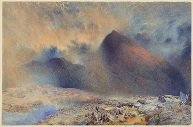 Le Mont Snowdon à travers les nuages