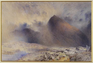 Mont Snowdon à travers les nuages se dissipant, 1857