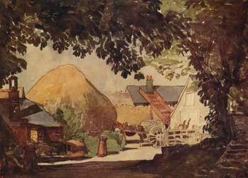 La basse-cour, vers 1915