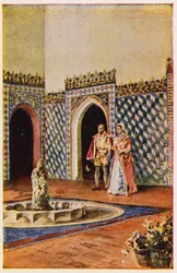 Architecture mauresque dans le Palais de Sintra, Portugal