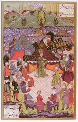 Le roi de Hongrie, Lajos II (1506-26) en conseil avant la bataille de Mohacs en 1526, 1558