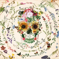 Crâne floral éclatant
