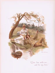 Viens vivre avec moi et sois mon amour, de Some Old Love Songs publié par Hildesheimer & Faulkner, 1892