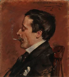 Homme avec cigarette