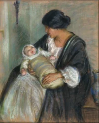 Mère et bébé en pleurs