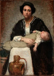 Mère et bébé endormi, 1911